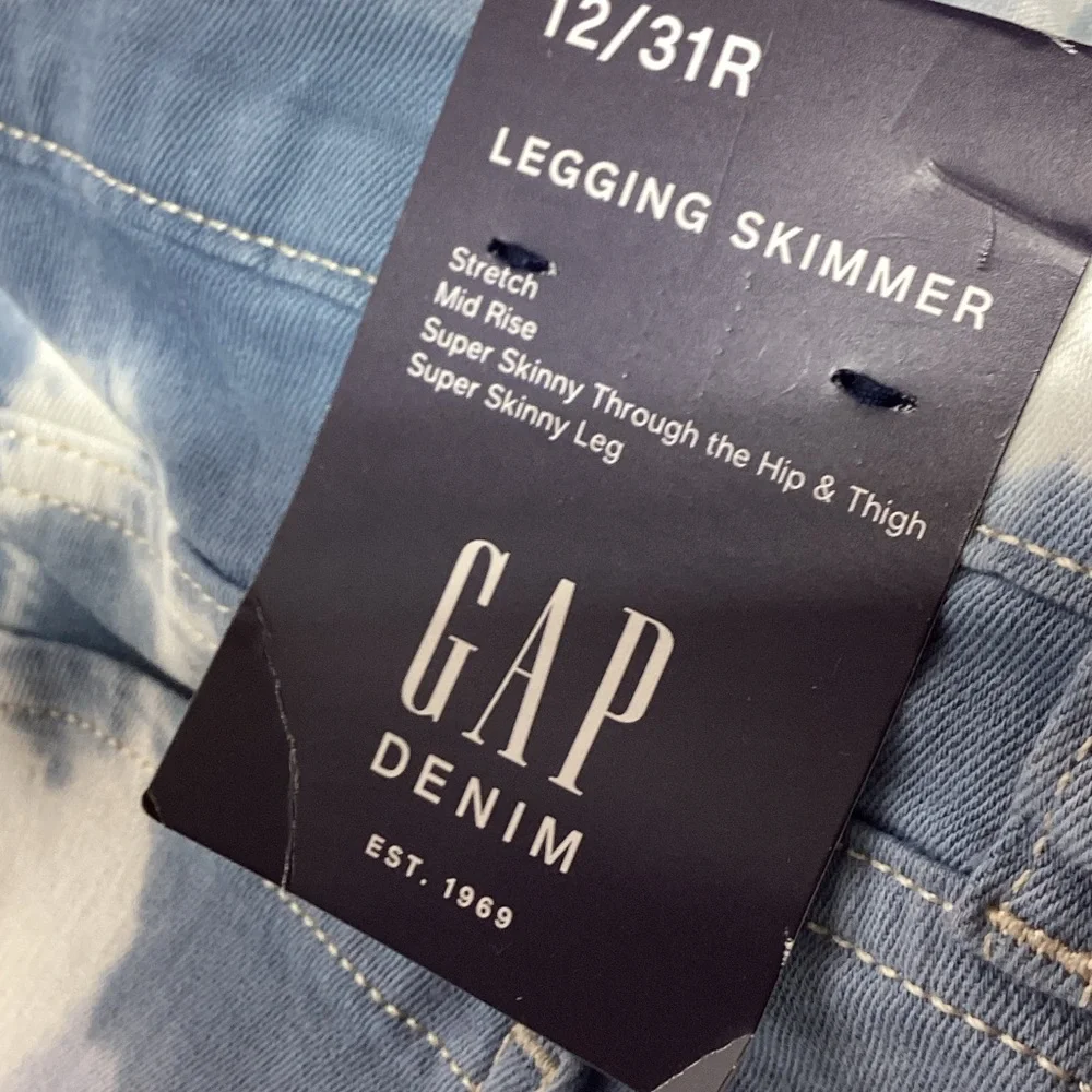 NWT GAP 12/31 Legging Skimmer Tie-Dye Denim - Picture 10 of 13